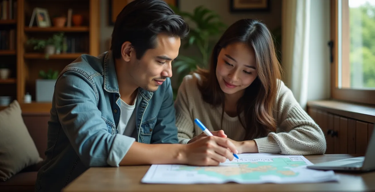 Interactions entre voyageur et spécialiste local pour préparer un itinéraire sur mesure