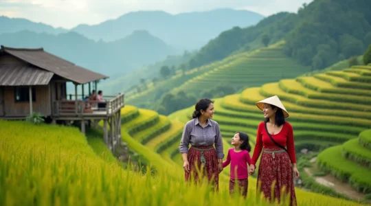 Immersion authentique au Vietnam avec paysages naturels, habitants souriants et activités culturelles